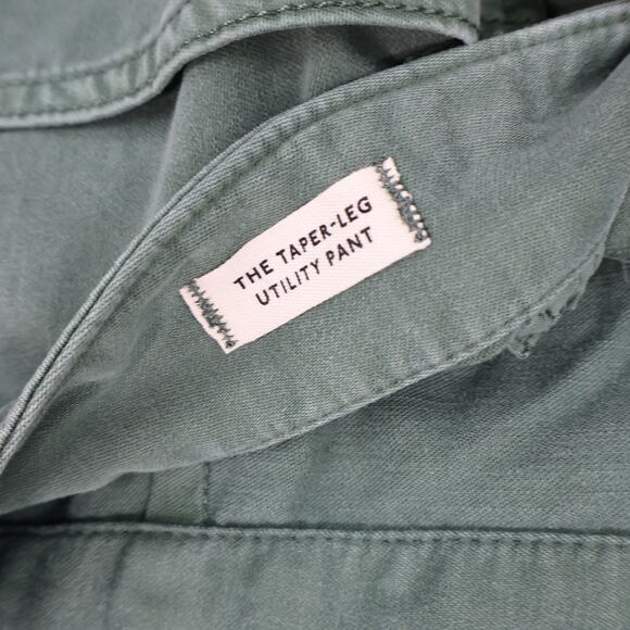 Madewell Taper Leg Utility Pant Garment Dyed Twill Green Size 4 Petite NWT - Picture 6 of 11